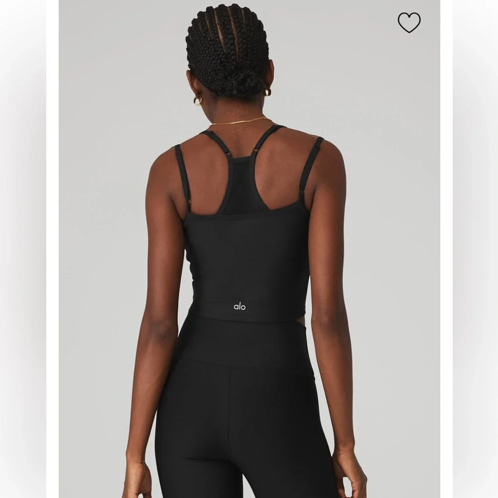 NEW without tags Alo Yoga Airlift double check tank bra black size XS